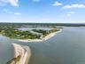 Aerial view of a nearby body of water
