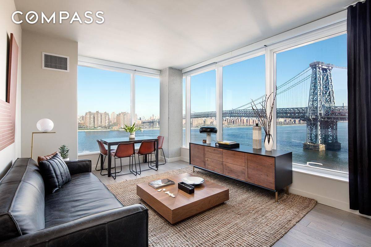 Best views in Brooklyn ! This 2 bedroom 2 bathroom apartment is in a brand new building and sits right against the East River.