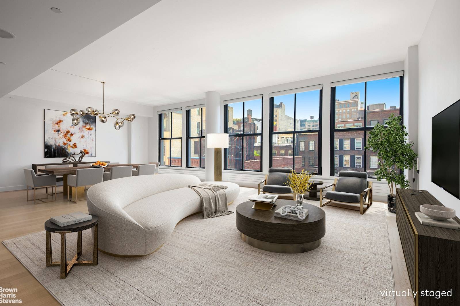 Trophy 4 BR Penthouse in Full Service BuildingSponsor Unit with No Board Approval Required Welcome to this unparalleled 4 bedroom, 4 bathroom trophy penthouse located in the heart of SoHo ...