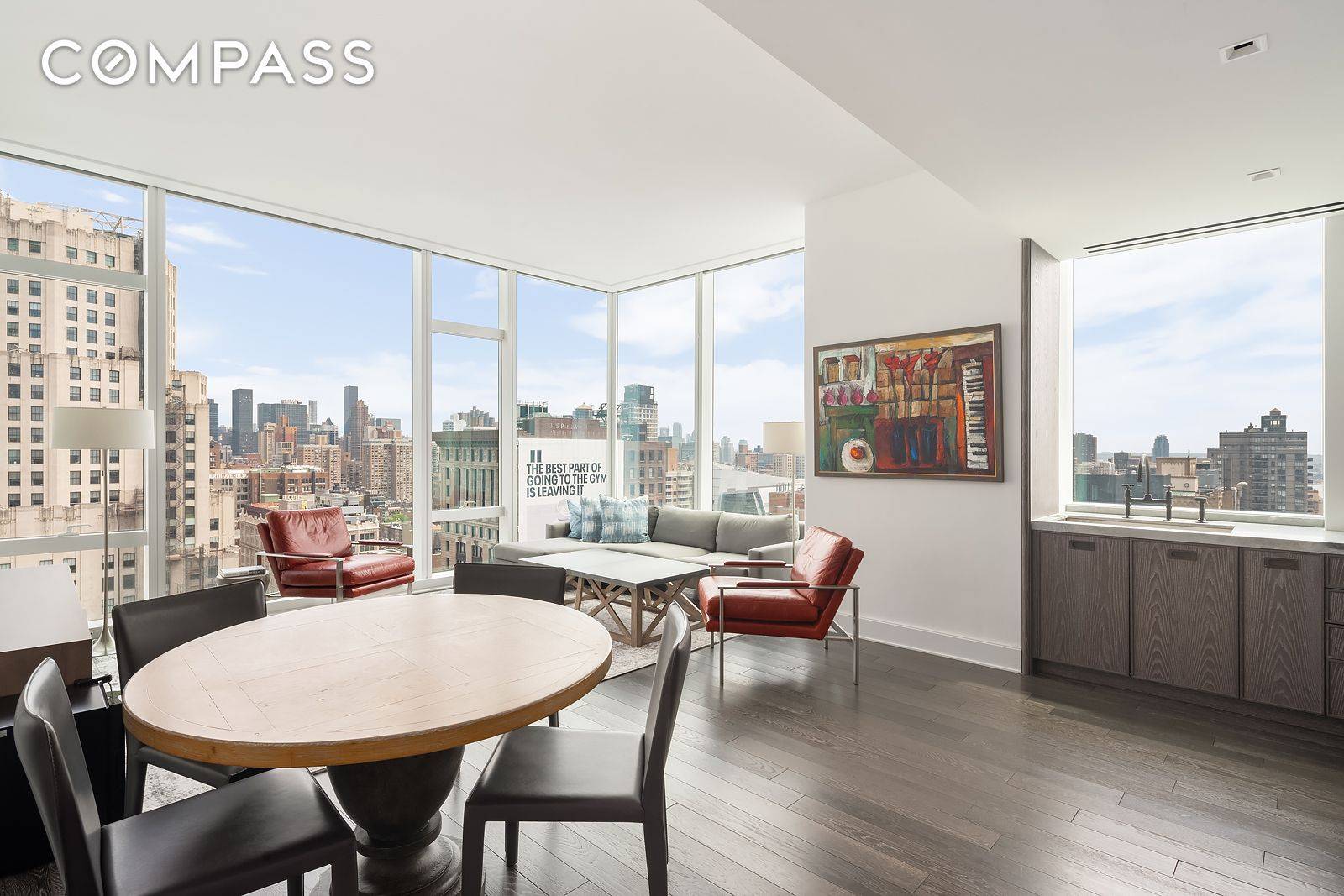 This fully furnished, 1, 491 square foot, 2 bedroom, 2 bath apartment features floor to ceiling windows with northern, southern and eastern views of the City including Madison Square Park, ...