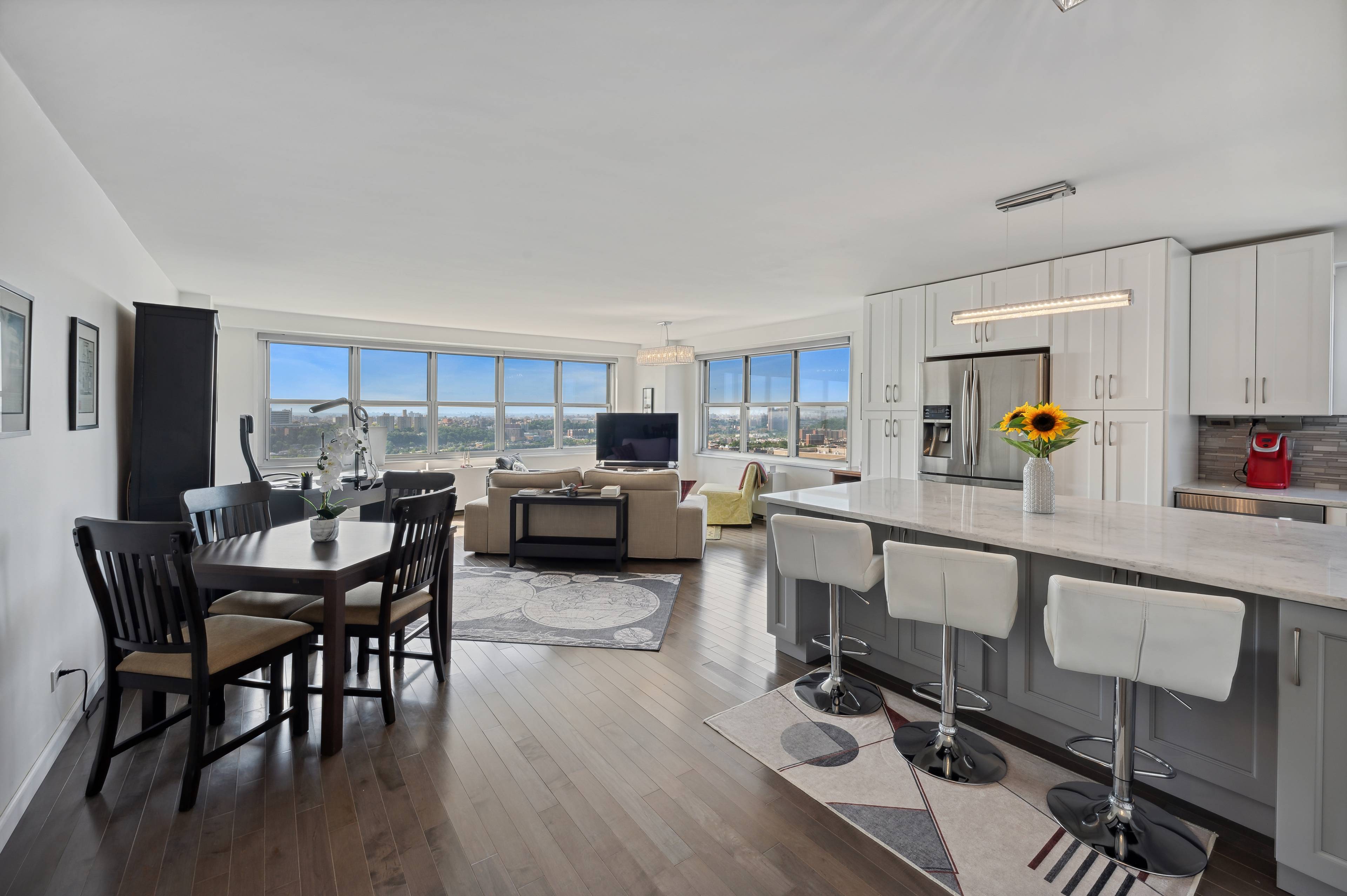 Completely renovated corner unit on the 22nd floor with spectacular views !