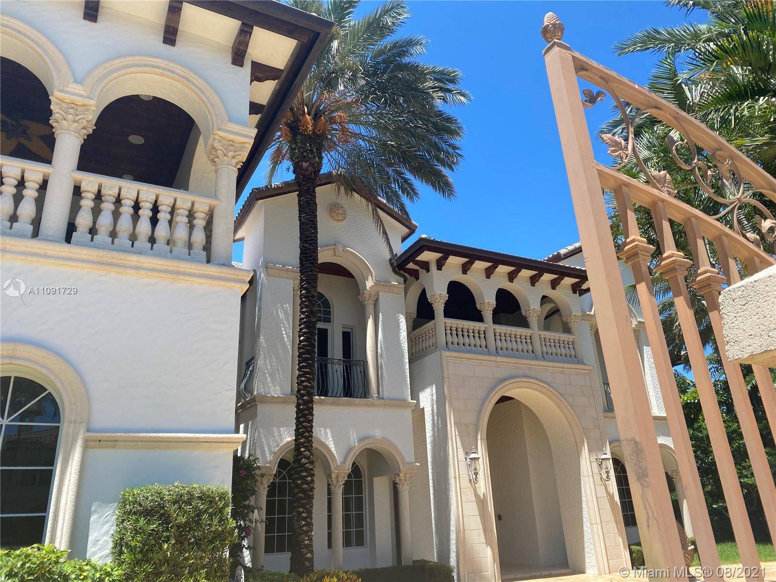 Splendid Spanish Colonial inspired estate with 140 feet of waterfrontage on the intracoastal of prestigious Boca Raton's Estate Section.