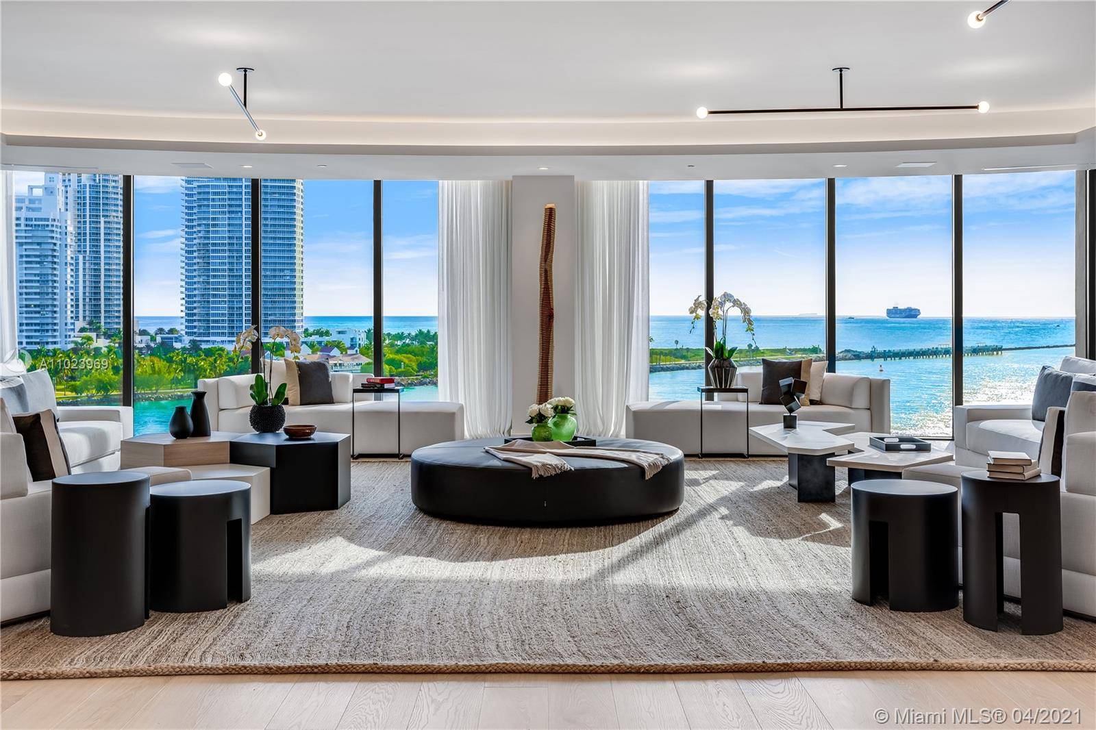 Live in Fisher Island s newest best full service building in this exquisite brand new 5 bd breathtaking estate.