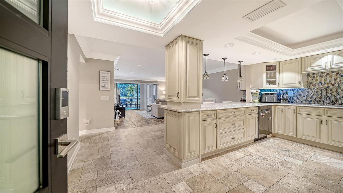 Entering into the kitchen
