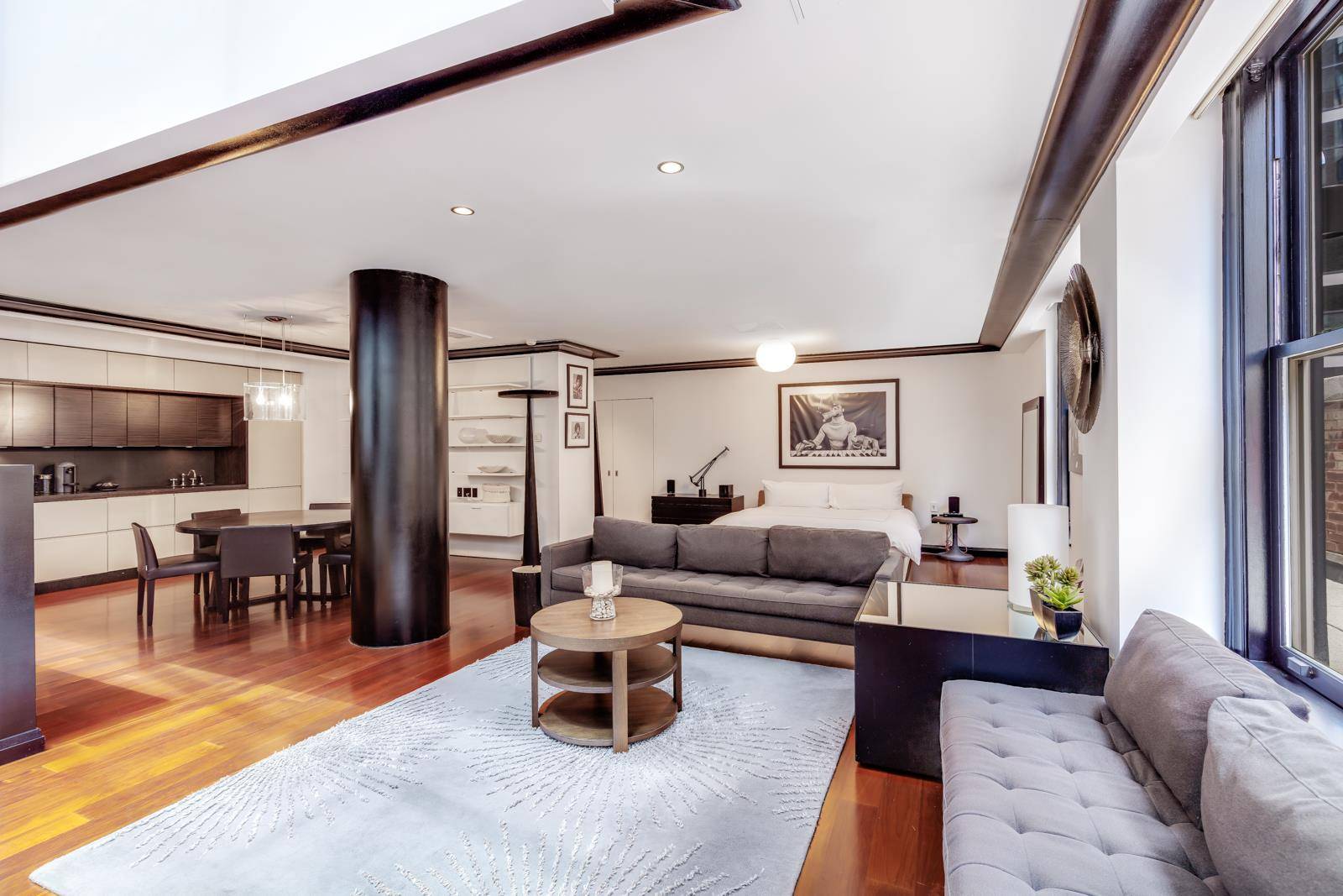 Rare Loft Duplex Penthouse with 2 Private Terraces Radiant Skylight One of the Financial Districts hidden secrets in the premiere pre war ultra service building !