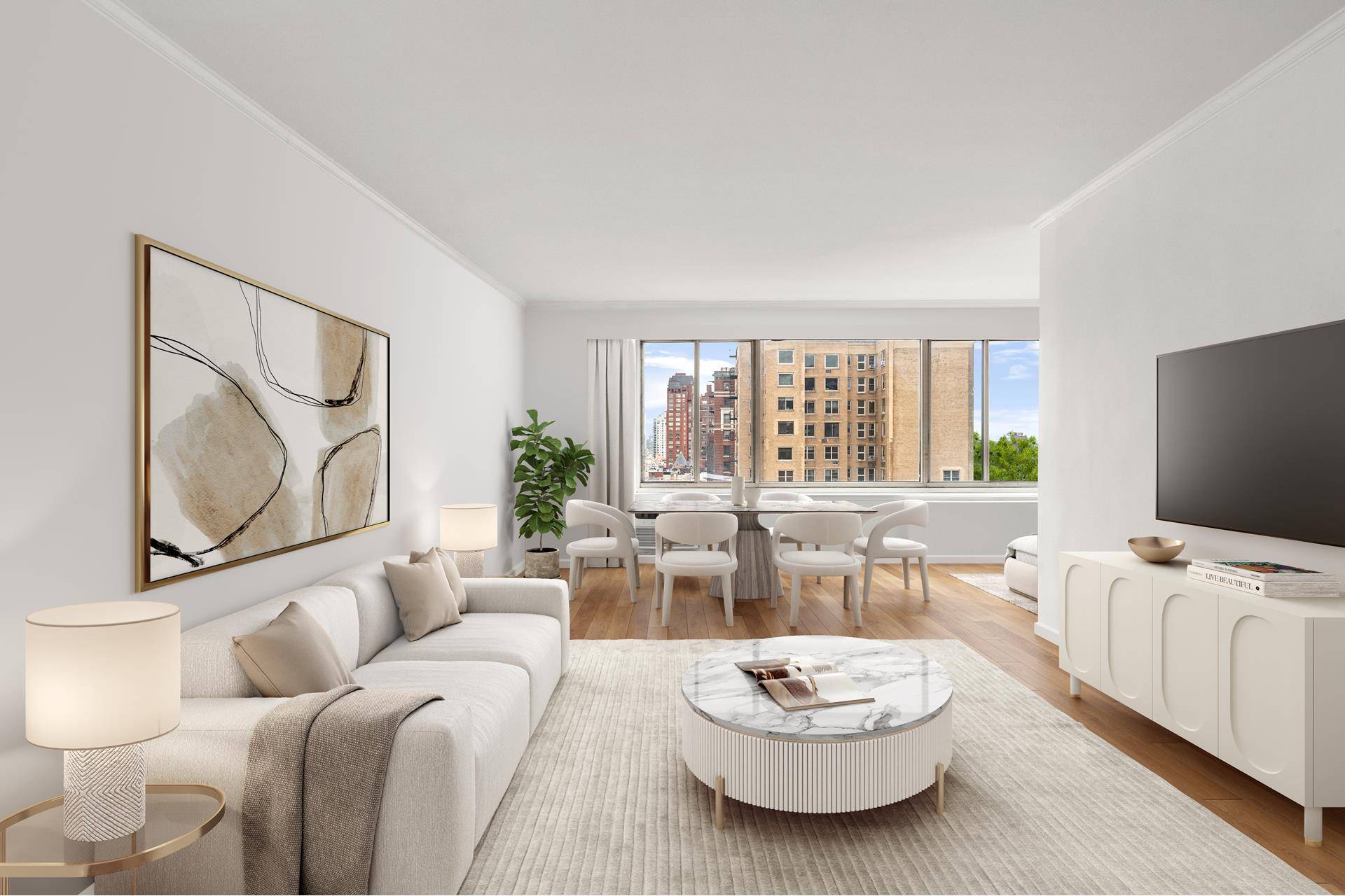 High Floor, Central Park ViewsNewly renovated studio apartment greeted by views of Central Park.