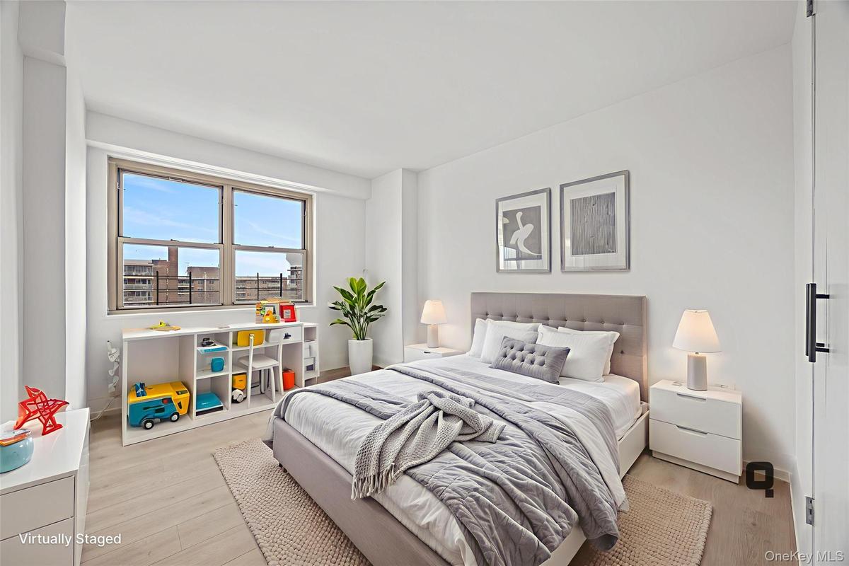 Virtually staged bedroom