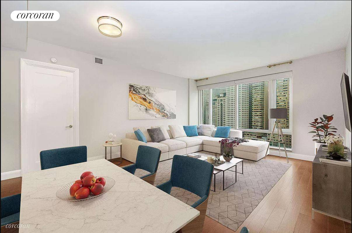 Stunning, high floor, two bedroom residence with open eastern City Skyline views now available at The Visionaire, a luxury full service condominium with incredible amenities including indoor pool and spa ...
