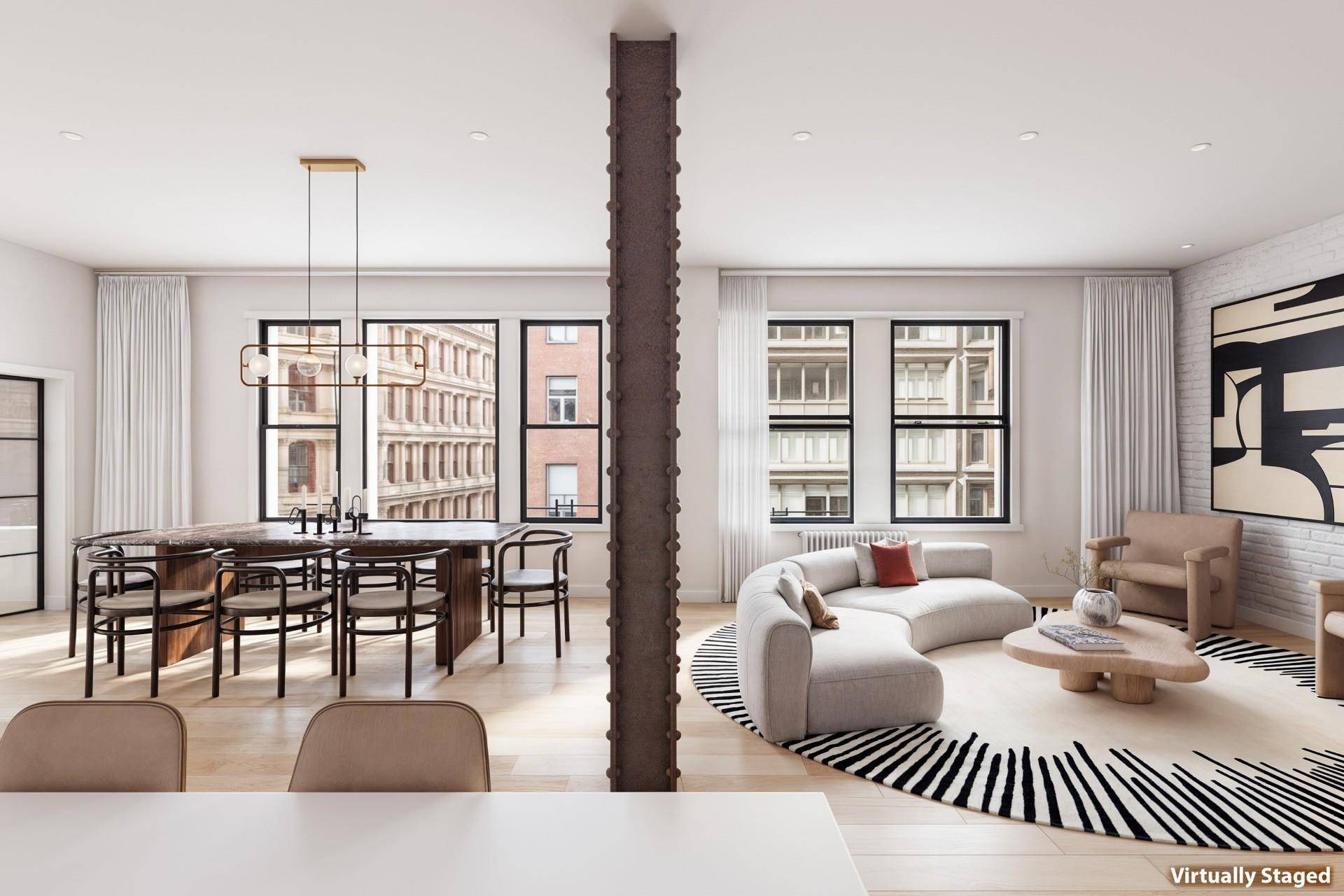 Welcome to Residence 4A at 366 Broadway a prestigious haven within the esteemed Collect Pond House in Tribeca.