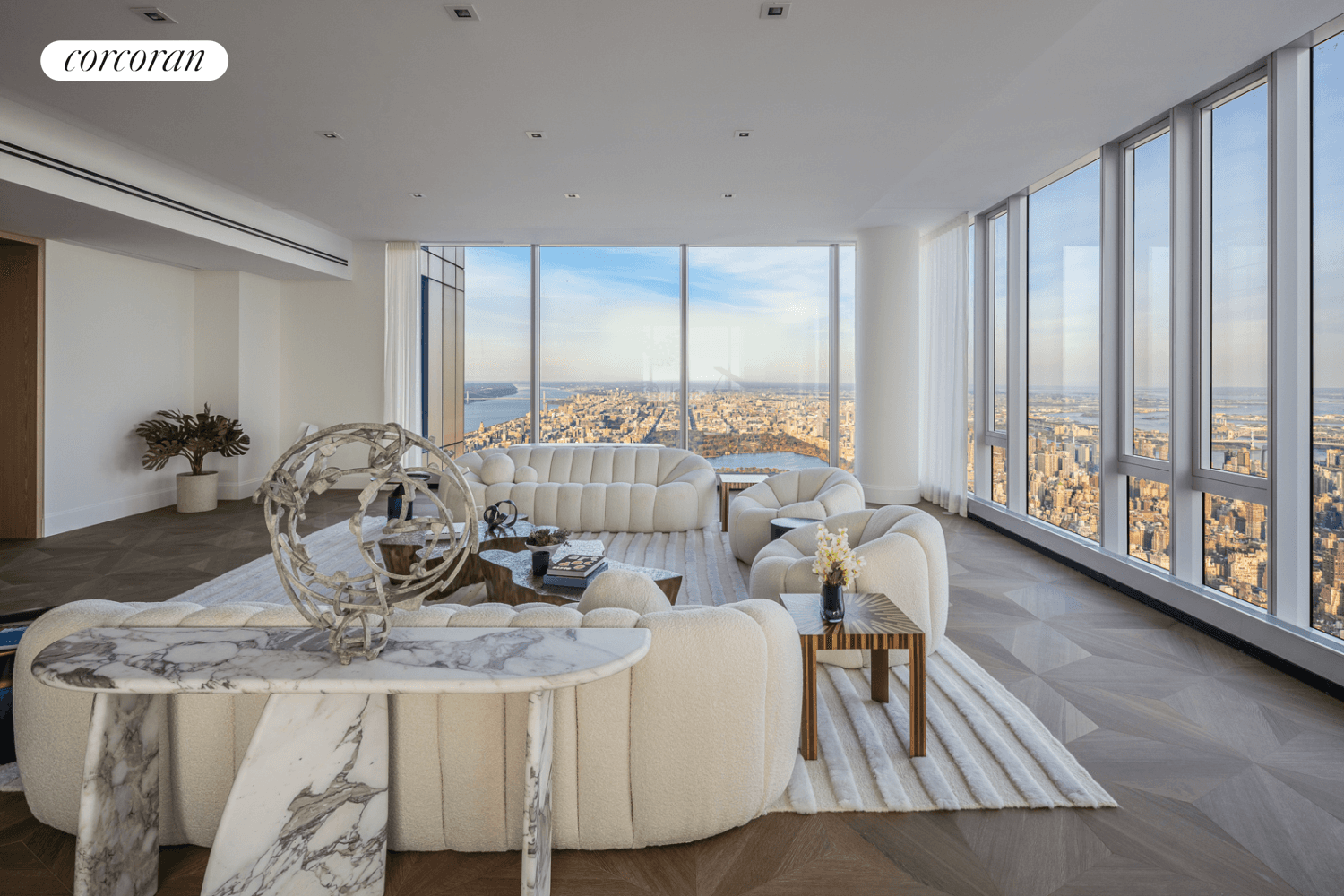 Forever views of Central Park are yours in this exquisite full floor condominium residence at Central Park Tower.