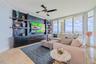 Living Room with Custom Lighted Built-in
