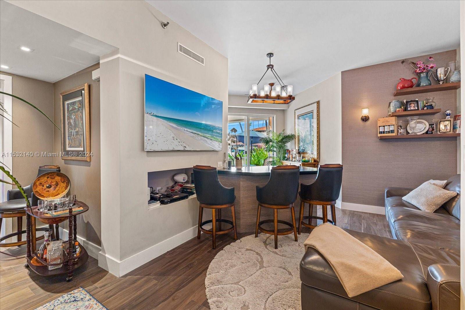 Experience Fisher Island living at it's finest in this beautifully renovated 1 bedroom, 1 bath Seaside Villa condo on the ground floor.