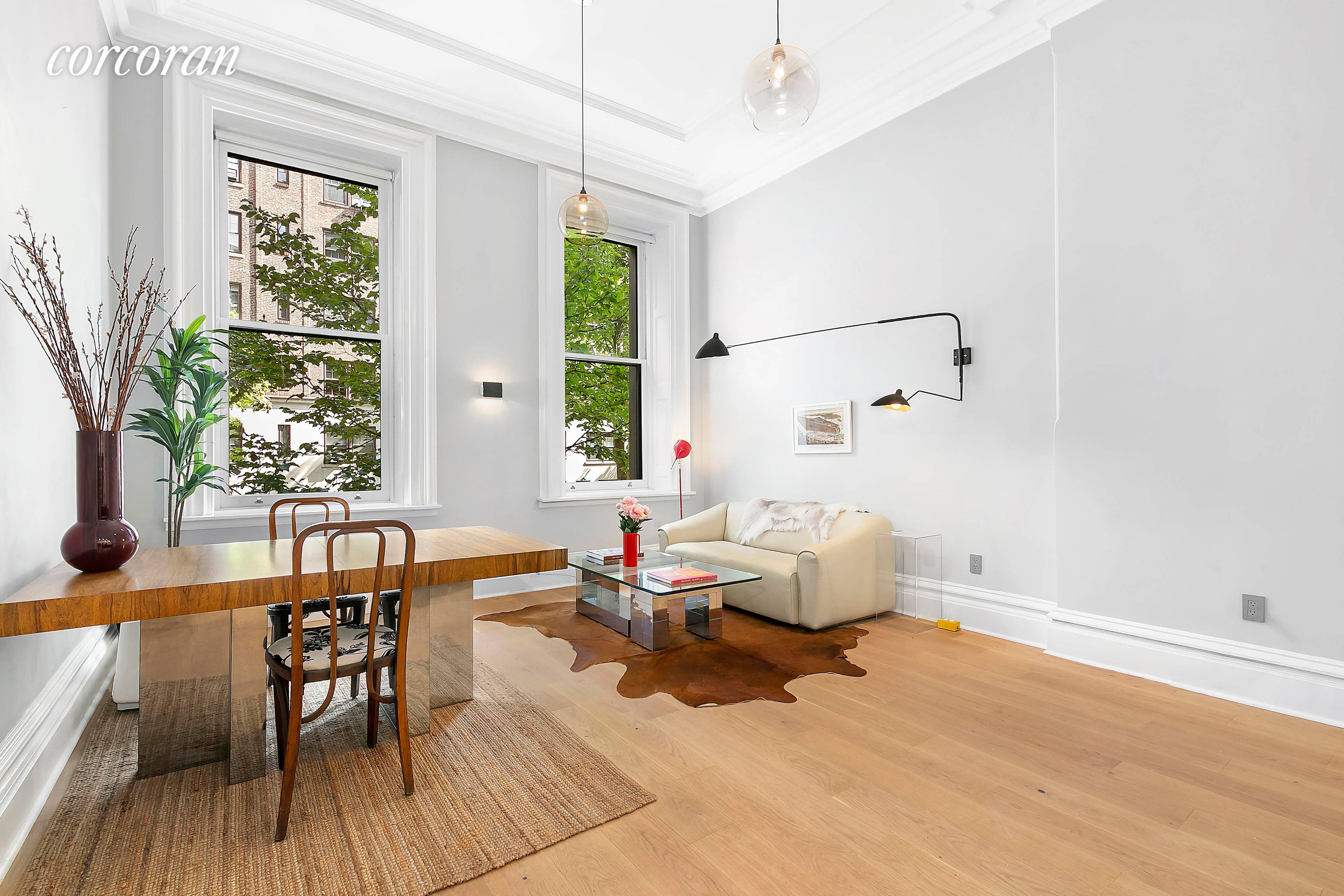 Welcome to 21 Monroe Place apt 2F an incredible opportunity to own a one of a kind Parlor level apartment in a historic Brooklyn Heights brownstone.