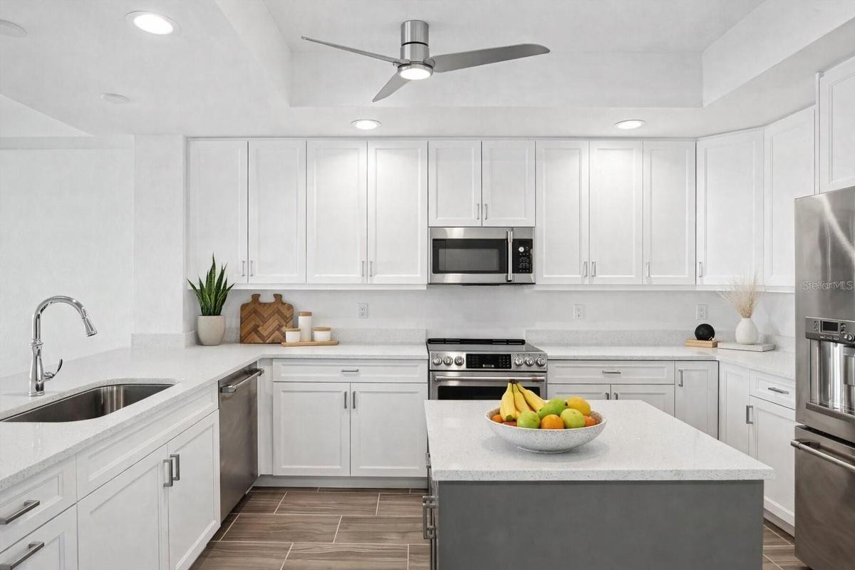 Kitchen staged