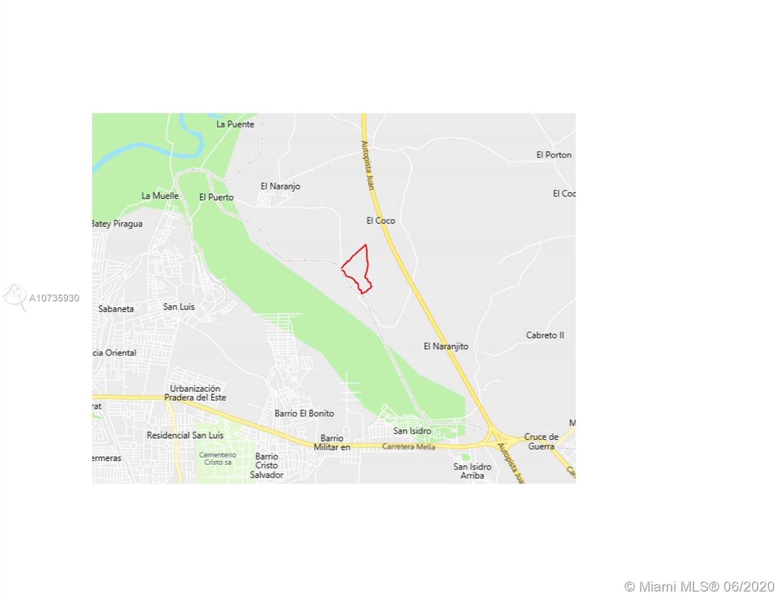 Great opportunity to own a piece of land in San Isidro, Dominican Republic suitable for many uses including recreational, residential, commercial and industrial.
