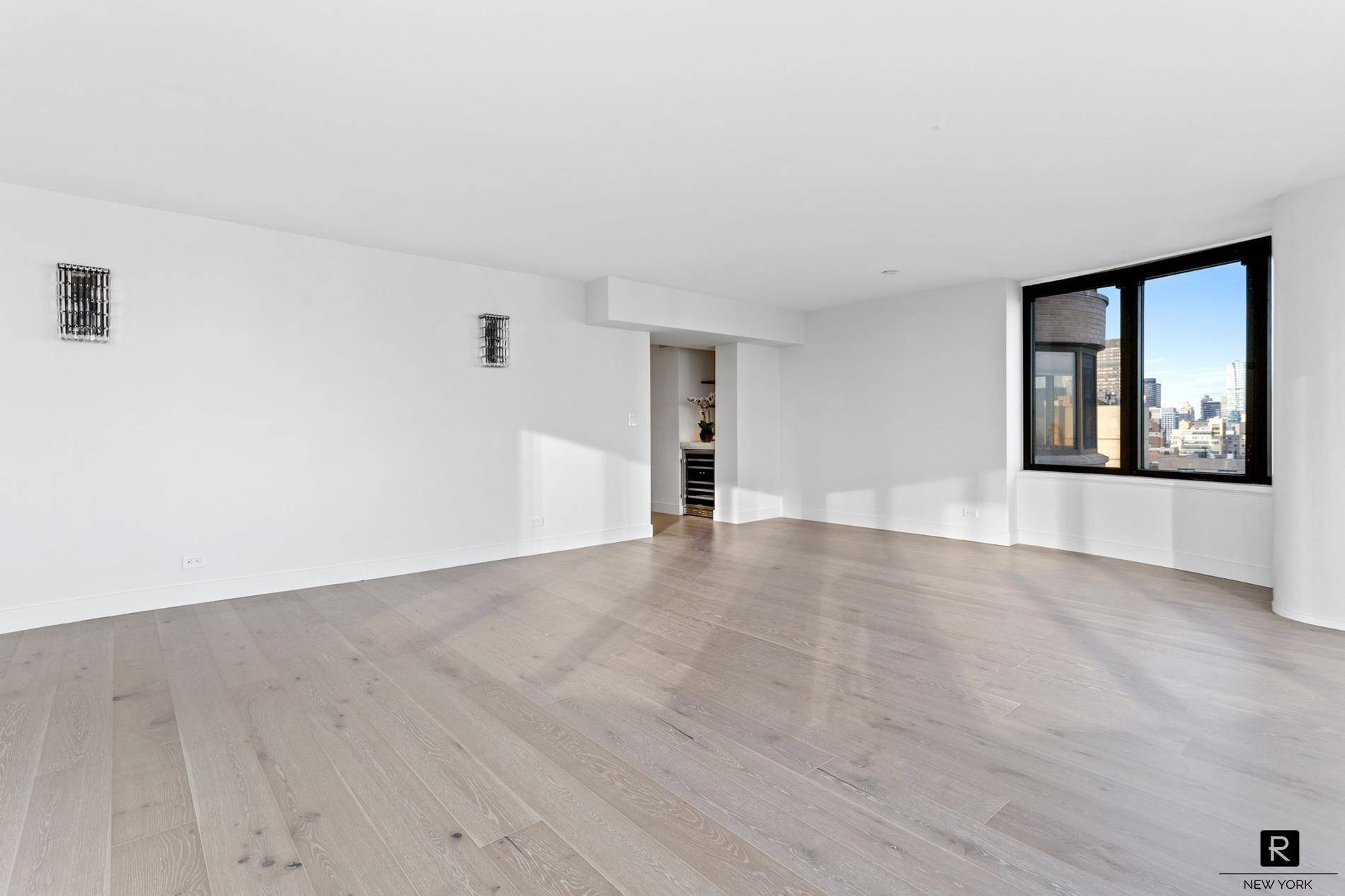 The best fully renovated unit in the building with spectacular views of east river and looking south of the city.