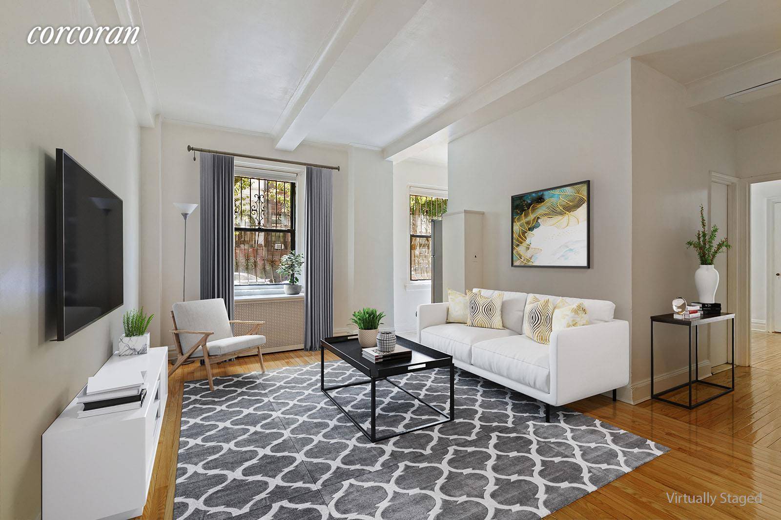 BACK ON THE MARKETLocated just one and a half blocks from Central Park, Apr 1A at 123 West 74th Street is a south facing, sunny and bright REAL one bedroom ...