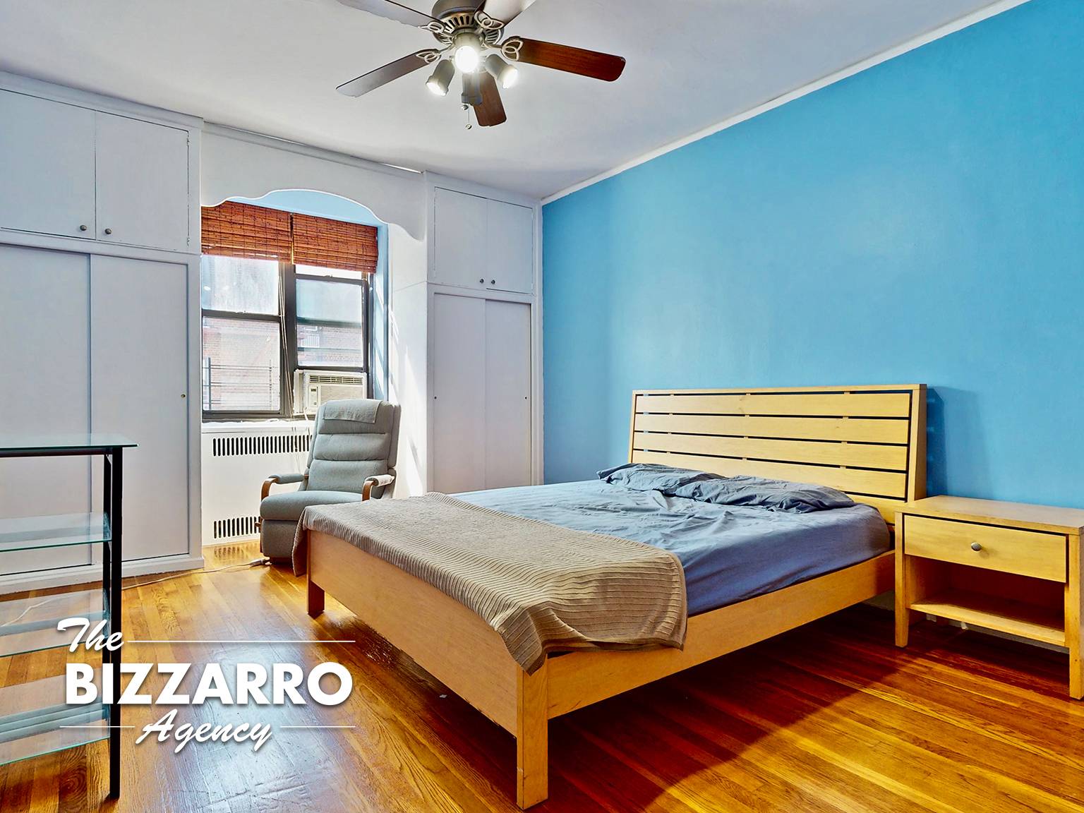 Welcome to this massive sun soaked 2BR with sunken living room and art deco charm.