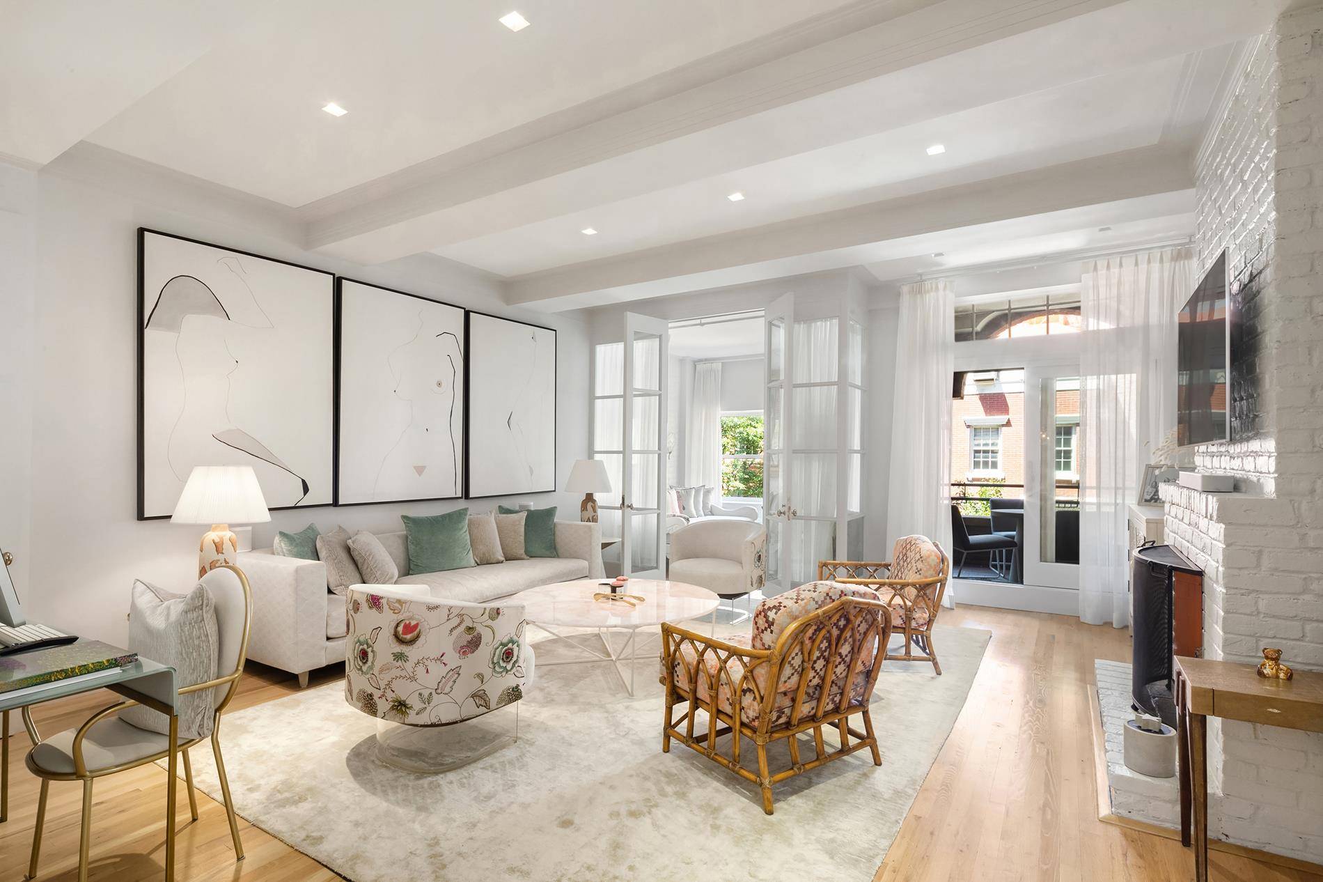 Fully furnished newly renovated classic pre war one bedroom, two bathroom residence with a nursery den office located in the idyllic West Village.