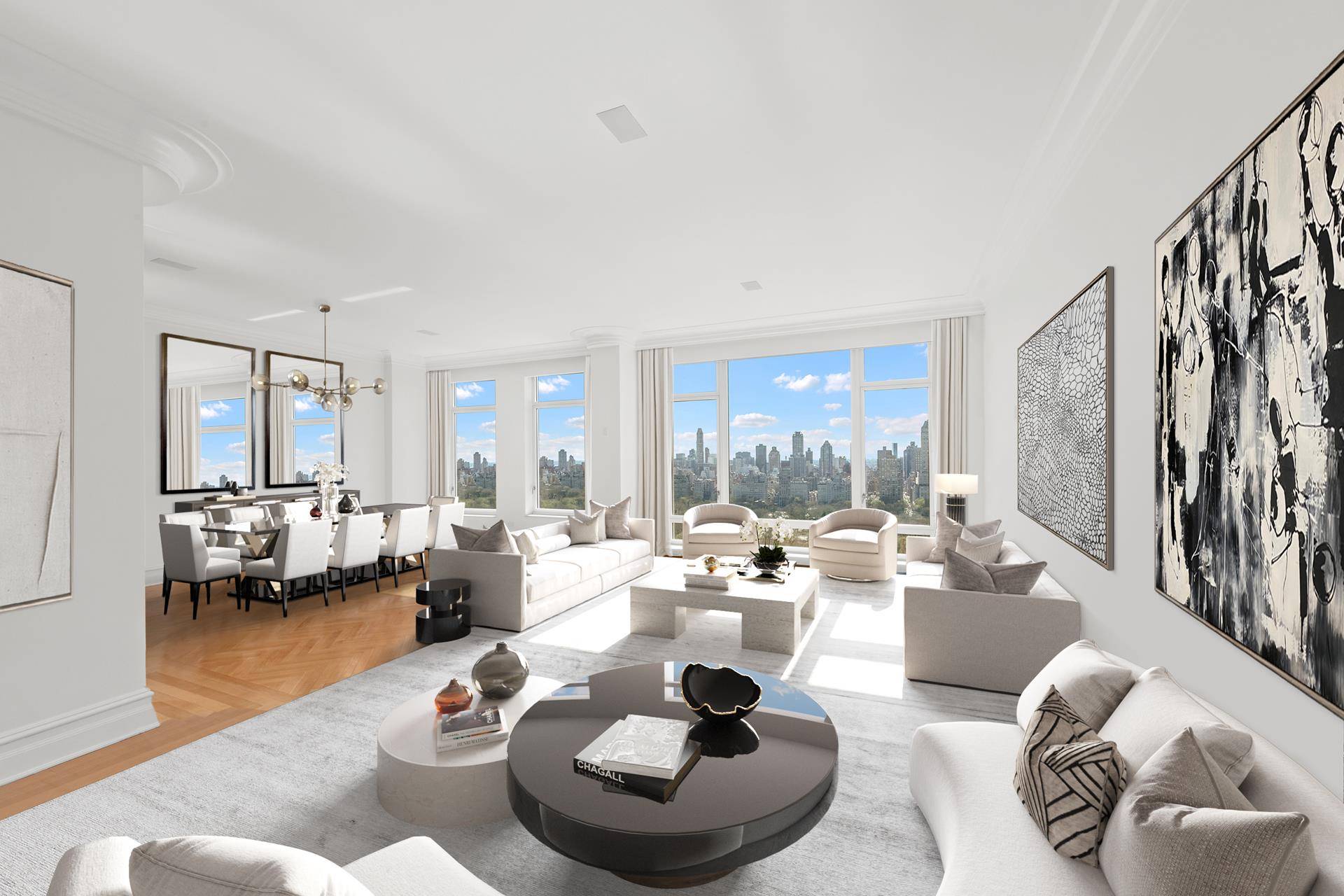 15 Central Park West 27B Perfection Realized 27B is a 2, 367 square foot 2 bedroom, 2 bath apartment with room to entertain grandly.