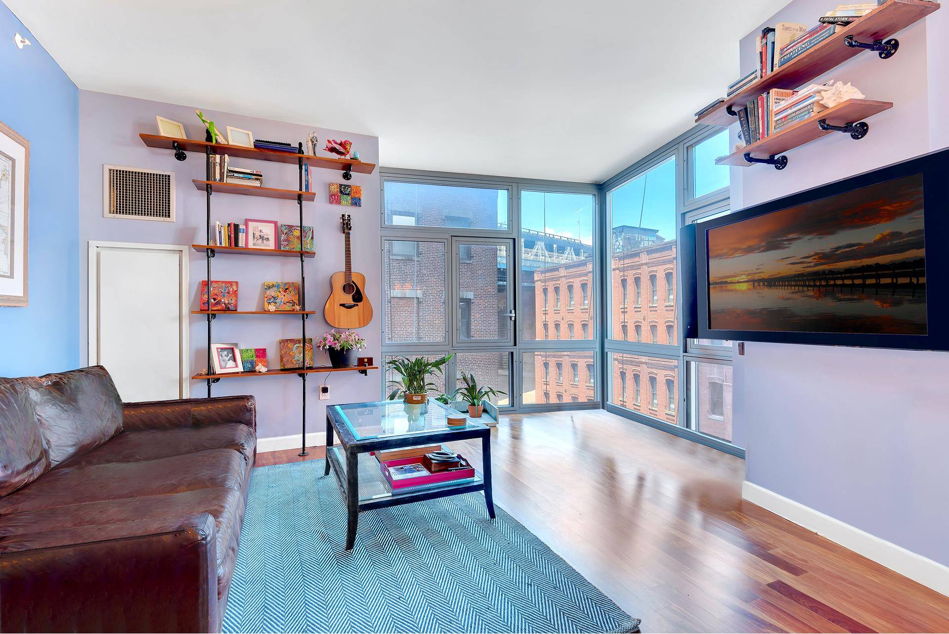 With views of Front and Jay Street below and a peek at the Manhattan bridge from the vantage of the northeast facing floor to ceiling windows, this two bedroom, two ...