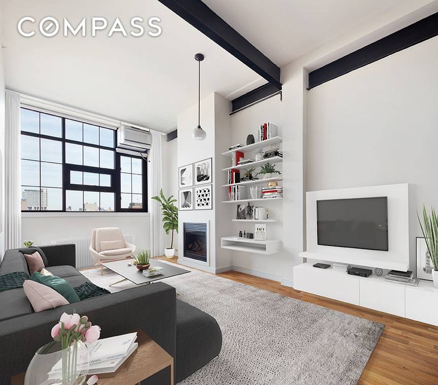 LOFT 507 is a top floor corner apartment with double exposure and dramatic sunsets.