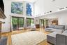 Sliding doors to deck overlooking the grounds