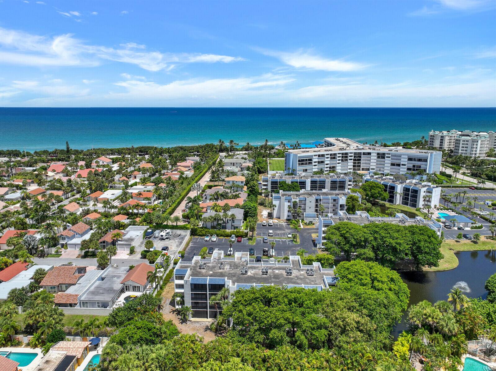 Walk to the beach from your renovated top floor corner unit at Searise.