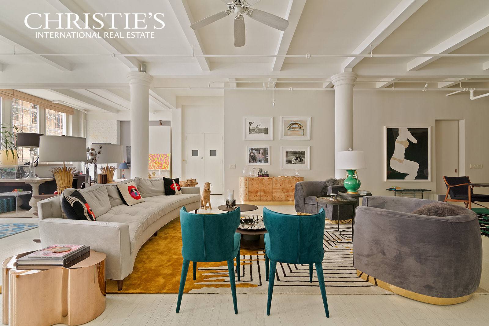 Available furnished or unfurnished A private keyed elevator opens into this expansive, full floor loft located at 32 West 20th Street.