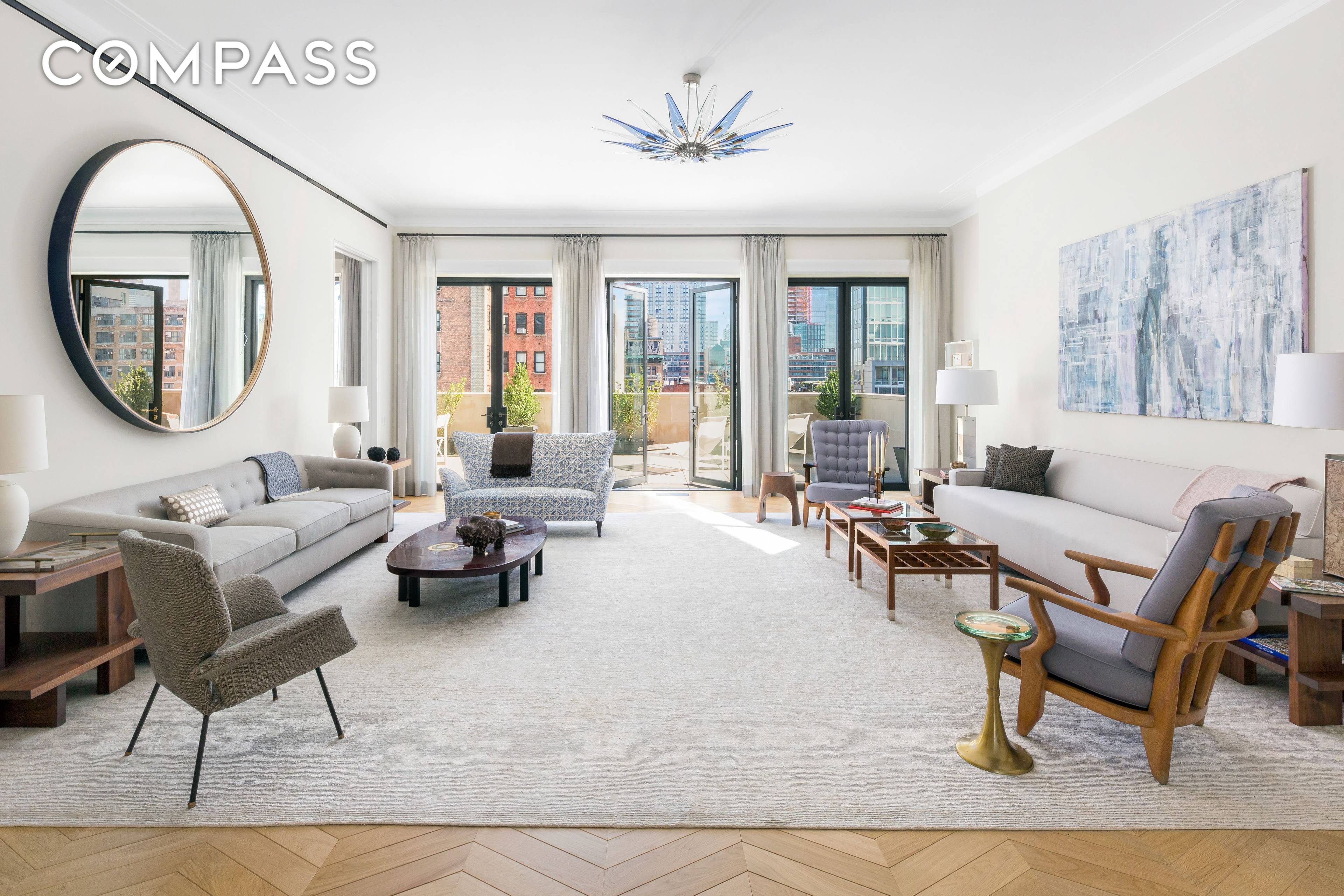 West Chelsea Contemporary Classic Penthouse designed by Architectural Digest architect Steven Harris Perched above a brand new elegant limestone clad building with bronze framed windows is this exceptional duplex penthouse ...