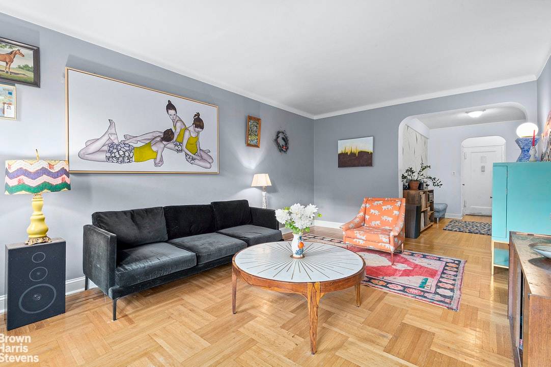 Welcome home to your beautiful fifth floor two bed cooperative with lovely art deco original details.