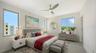 Virtually staged main bedroom, light and bright