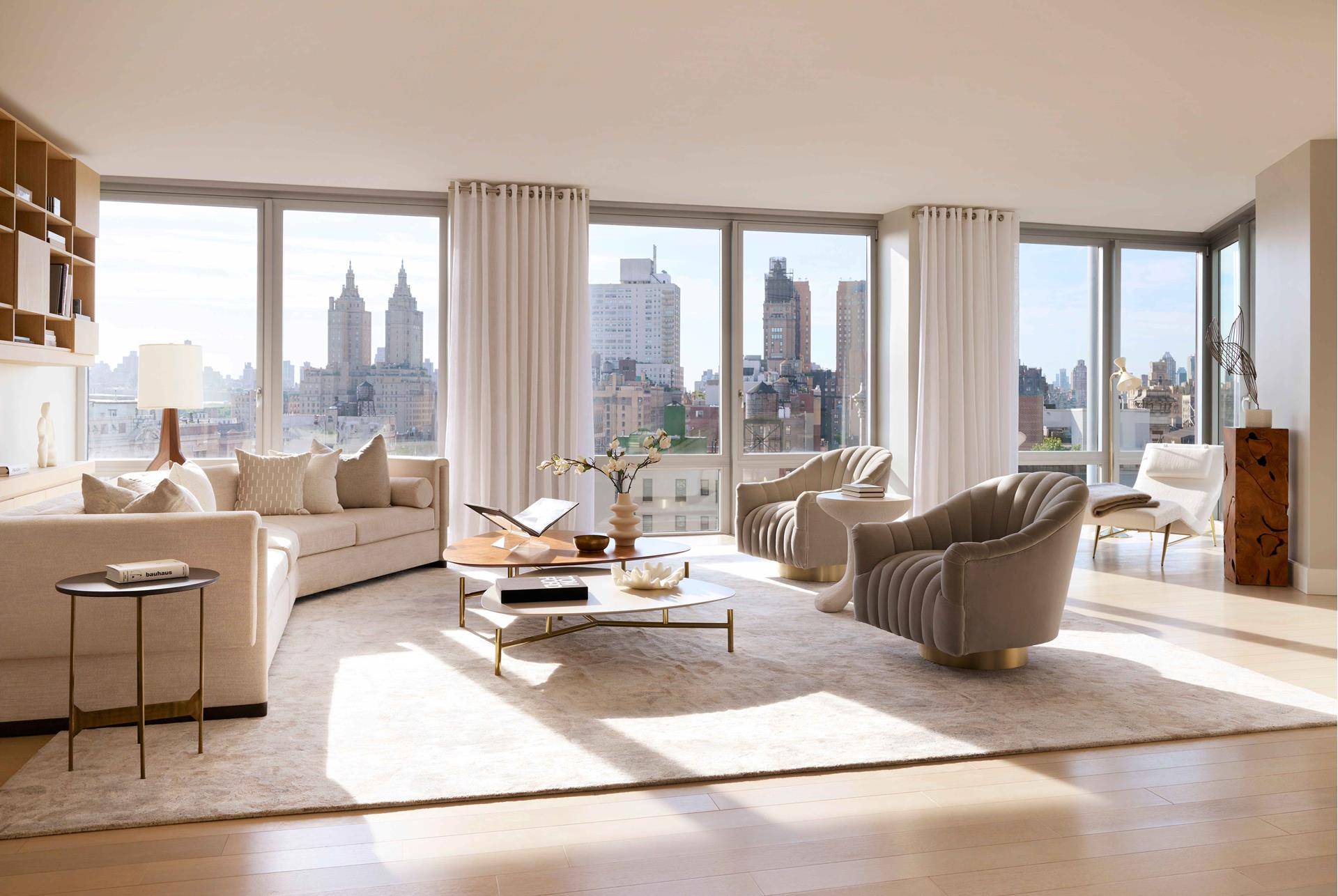 Model Residence. This magnificent, 2, 834 square foot, four bedroom, four and a half bathroom home unveils sweeping Upper West Side views from Central Park to Columbus Circle through south, ...