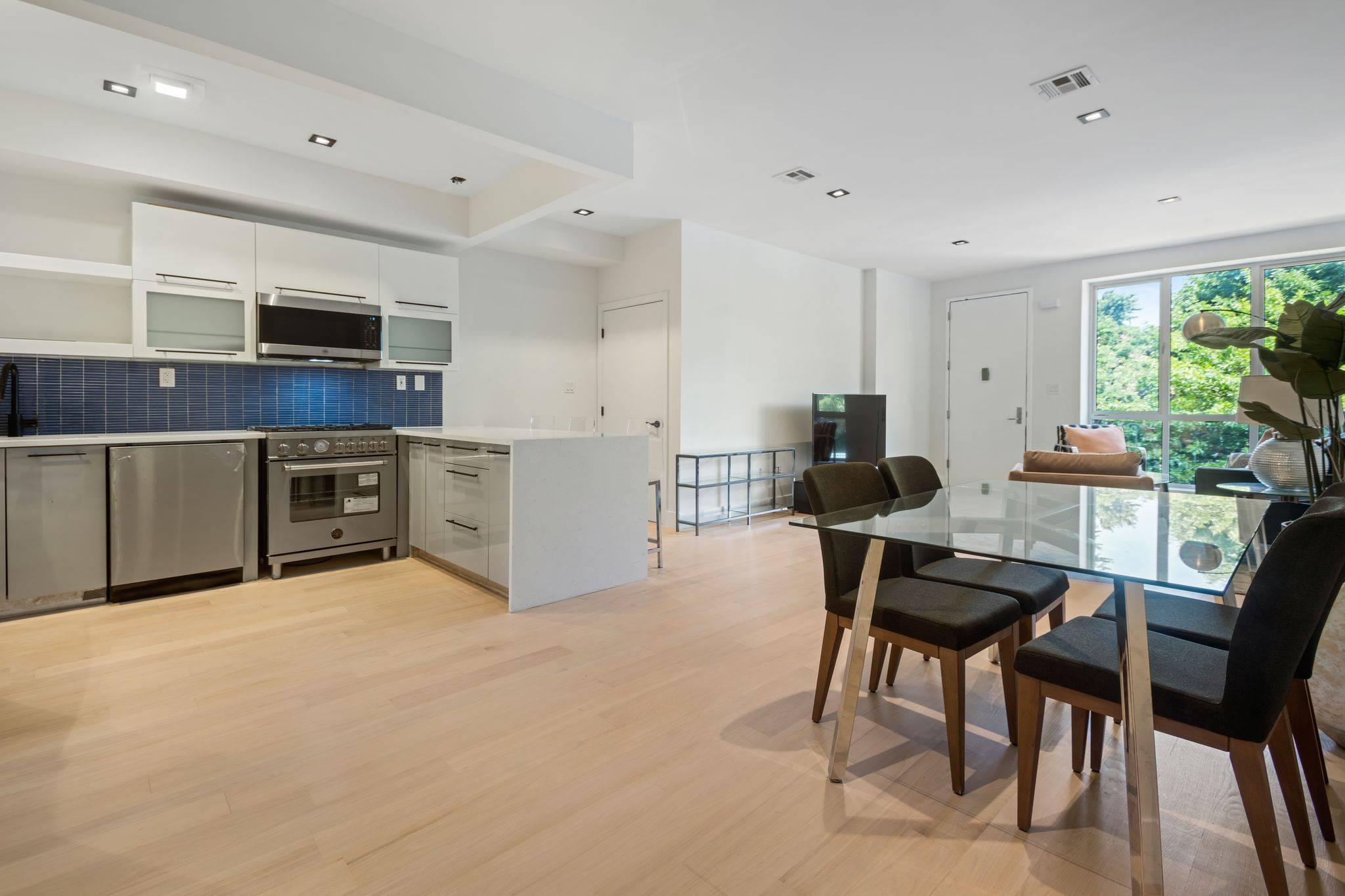 This modern duplex condo is the ideal oasis from the big city.
