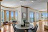 Curved bay window sitting area
