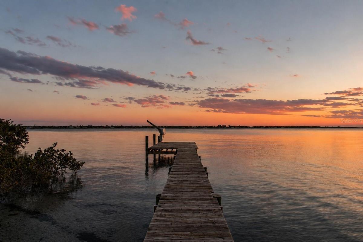 Sunset dock view