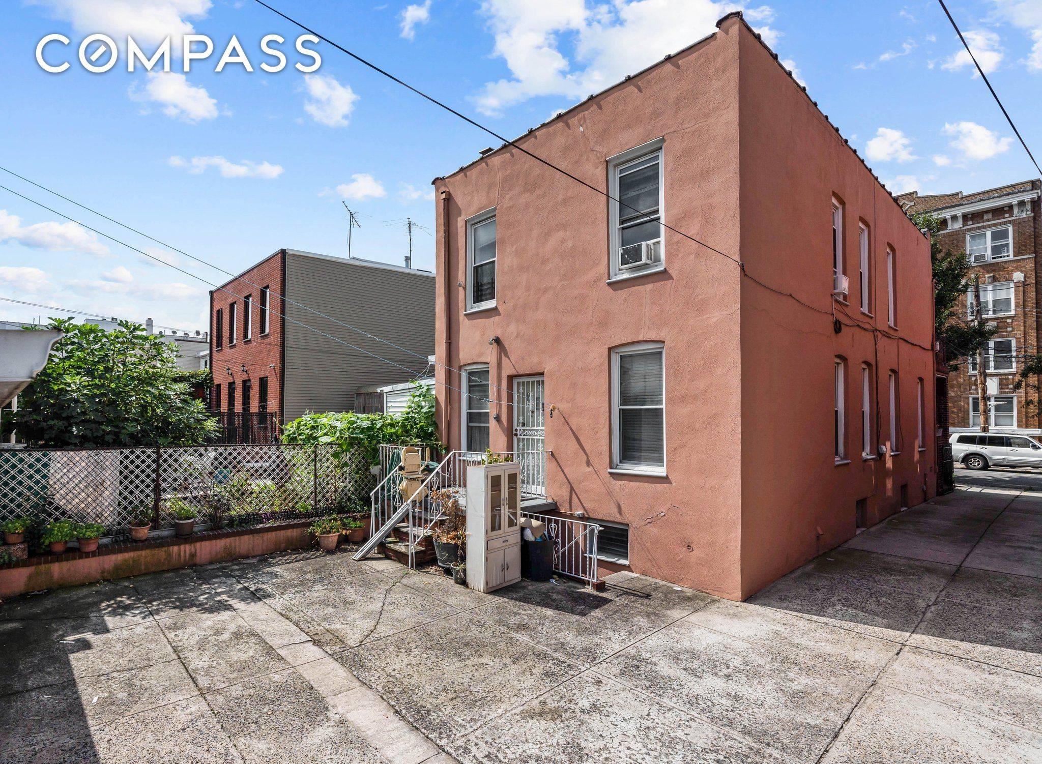 We are excited to present this large semi detached brick two family home for sale in Astoria !