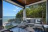 Covered balcony off of the living room
