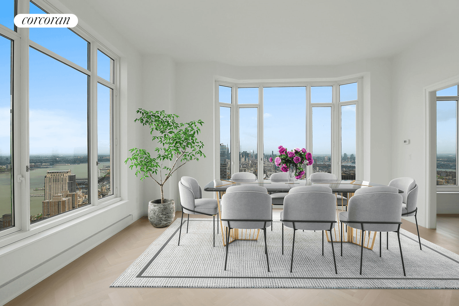 New to Market ! ! This expansive Four Bedroom residence captures sweeping views of Midtown and the Hudson River.