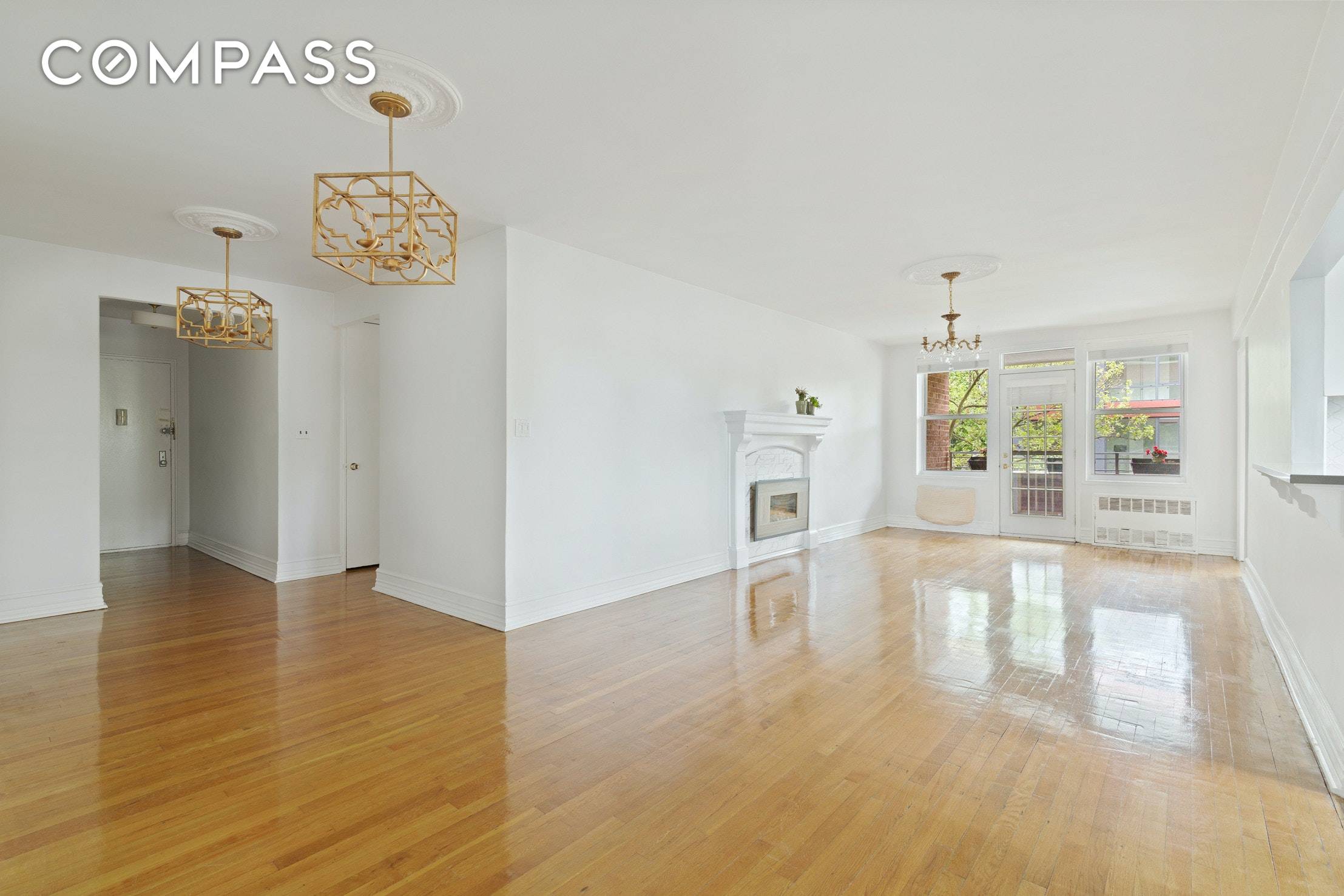 Rarely available, sprawling Ditmas Park three bedroom two bath with private balcony in a full service building !