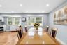 Dining area featuring recessed lighting, light wood-type flooring, and baseboard heating