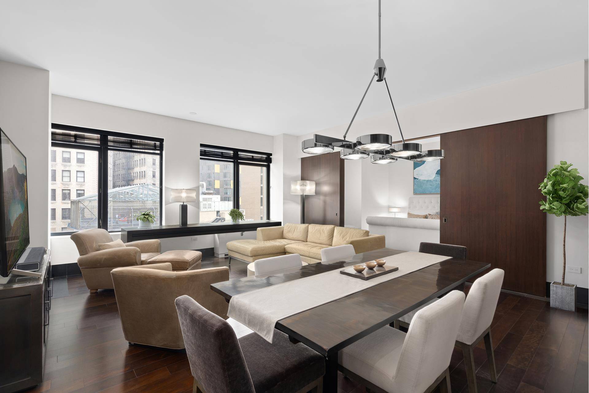 Oversized one bedroom plus home office with two full baths in the coveted H line now available at the luxurious residences located at 40 Broad Street !