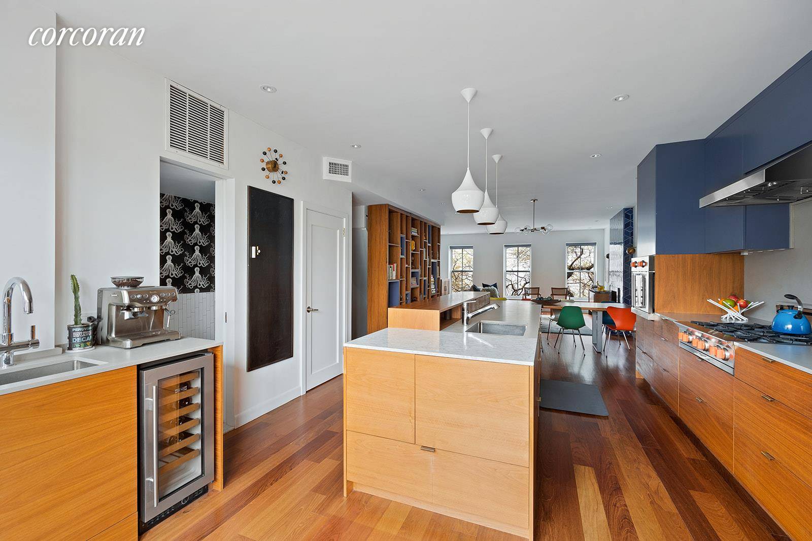 Impeccably renovated, boasting over 2000 square feet of living space across three floors, plus FOUR PRIVATE OUTDOOR TERRACES, this expansive home is truly a gem.
