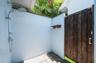 Convenient private outside shower that can be accessed from the Casita half bath or from the outside exterior wooden door just off the pool area.