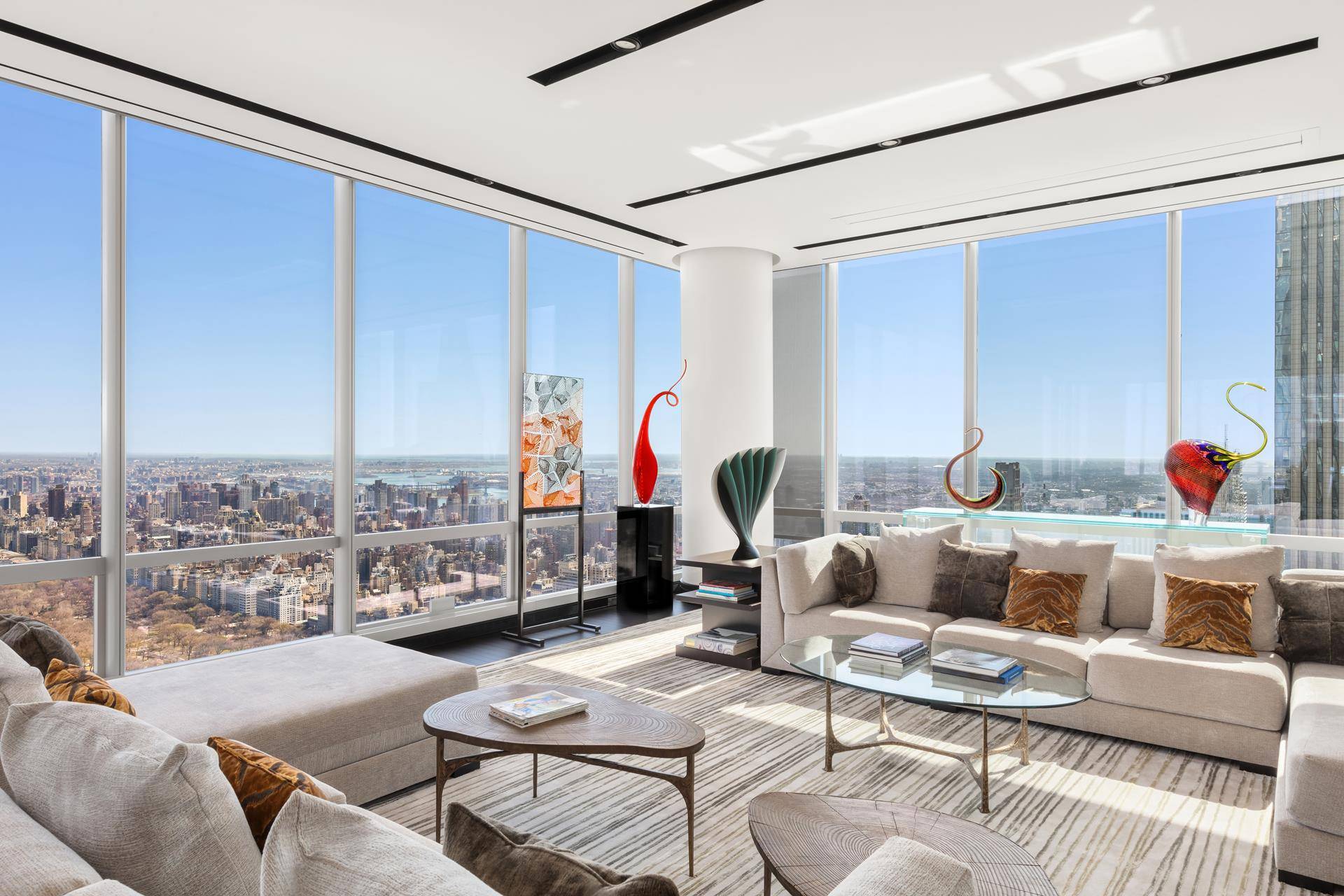Soaring high above Midtown, comprising the entire 81st floor, this trophy penthouse residence at the premier One57 condominium tower is a masterpiece of design and luxury.