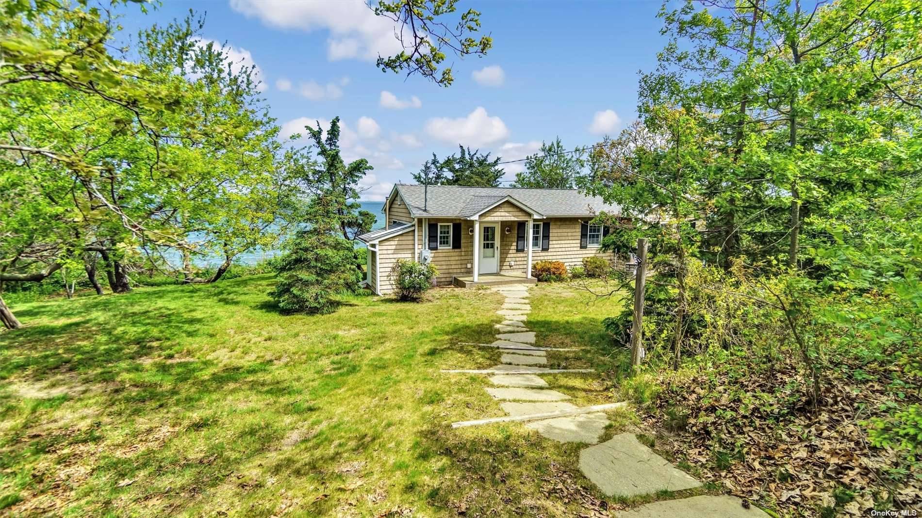 What a Spot !. 8 of an Acre On the Bluff Overlooking the Peconic.