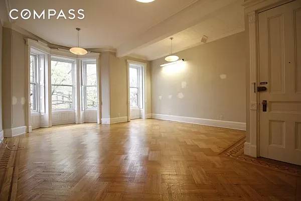 Stunning full floor one bedroom with private 400 foot outdoor deck in classic Brooklyn brownstone.