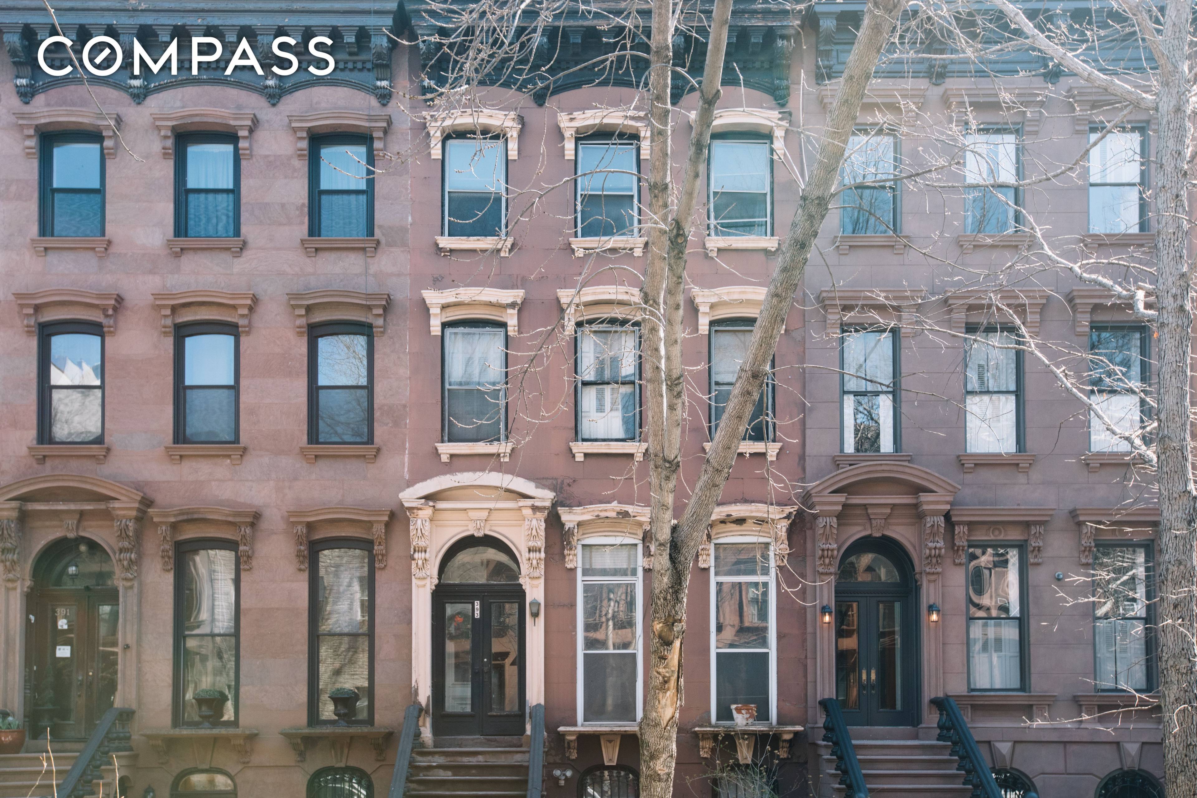 Opportunity awaits ! Bring your architect and contractor and envision a grand Italianate Brownstone on the prettiest block in Clinton Hill.