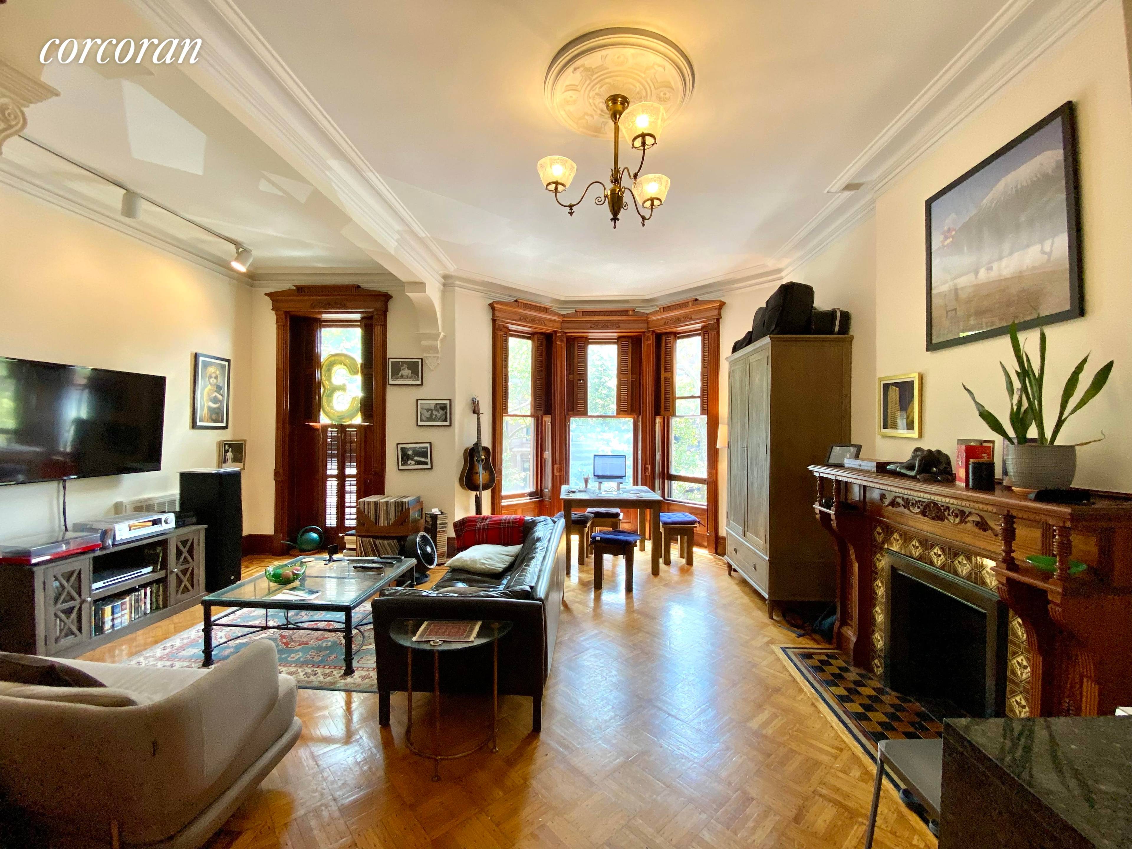 1000 sqft and the most beautiful apartment in a beautiful brownstone on a beautiful block !