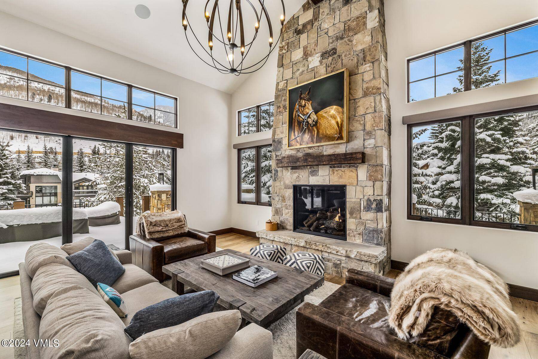 Spectacular mountain home on the banks of Gore Creek !